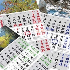 Малък работен календар с три тела